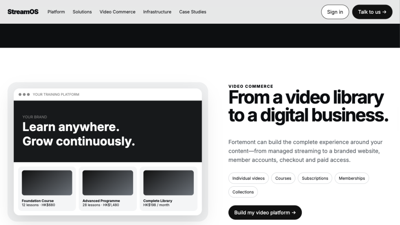StreamOS — from a video library to a digital business