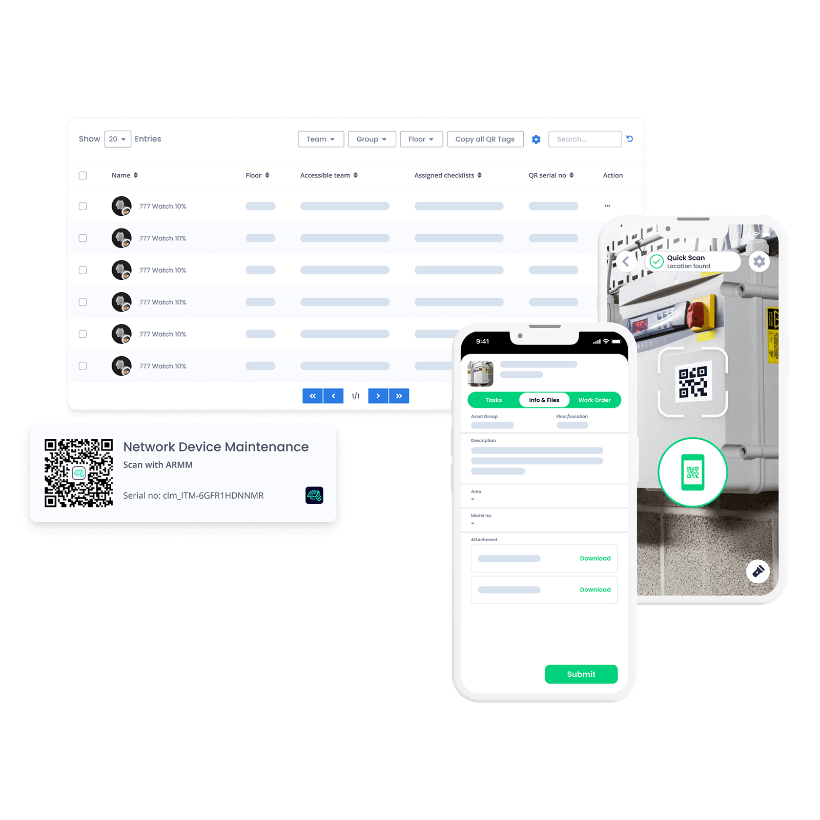 Inspekly facility and asset management product interface.
