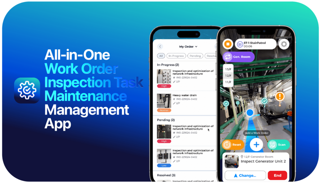 Inspekly mobile Work App product view.